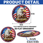 250 Years of America Patriotic Ornament | Eagle Independence Decor