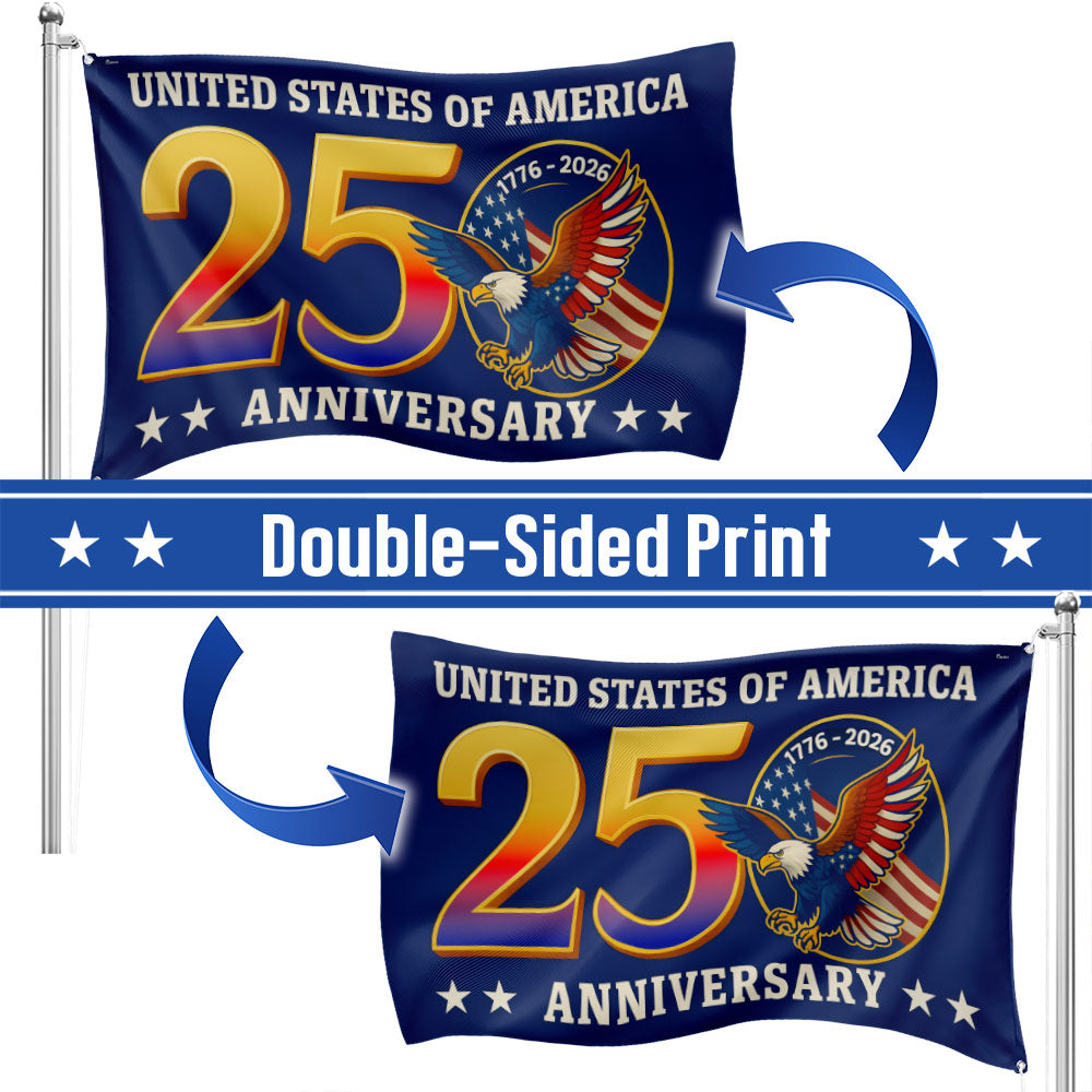250th Anniversary United States of America Eagle Patriotic Grommet Flag