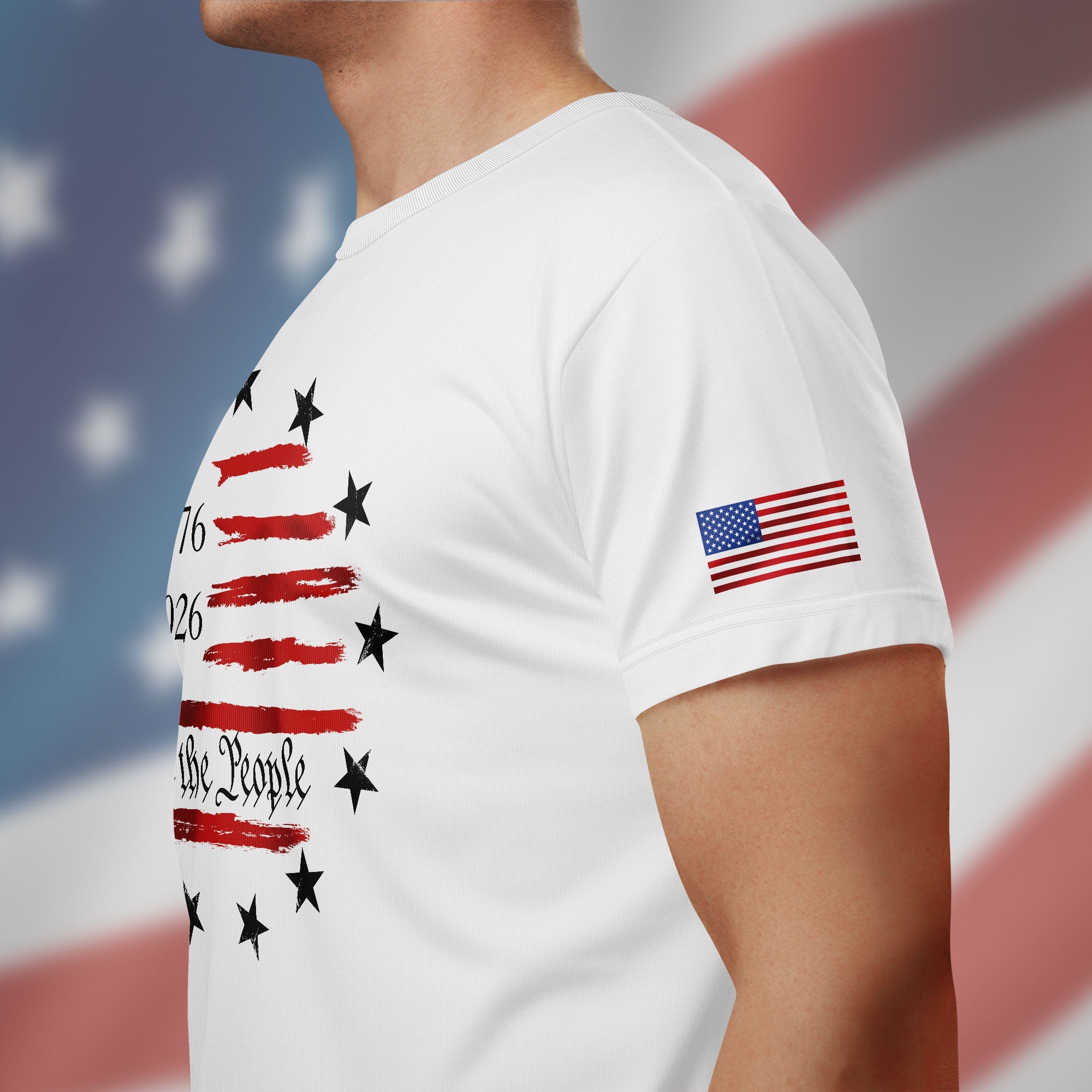 Patriot We The People American Flag T-Shirt, 250th Anniversary 1776 2026 Tee
