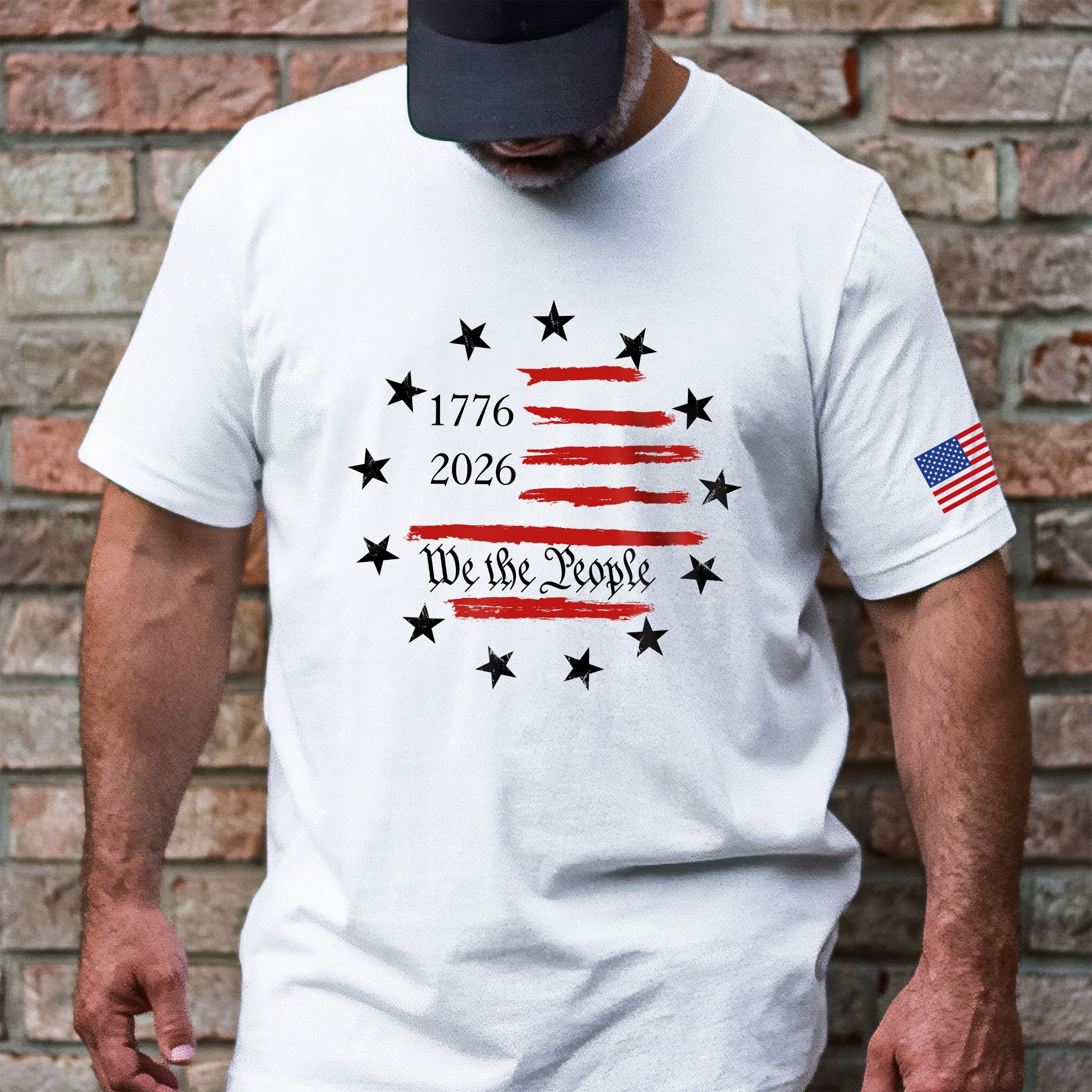 Patriot We The People American Flag T-Shirt, 250th Anniversary 1776 2026 Tee