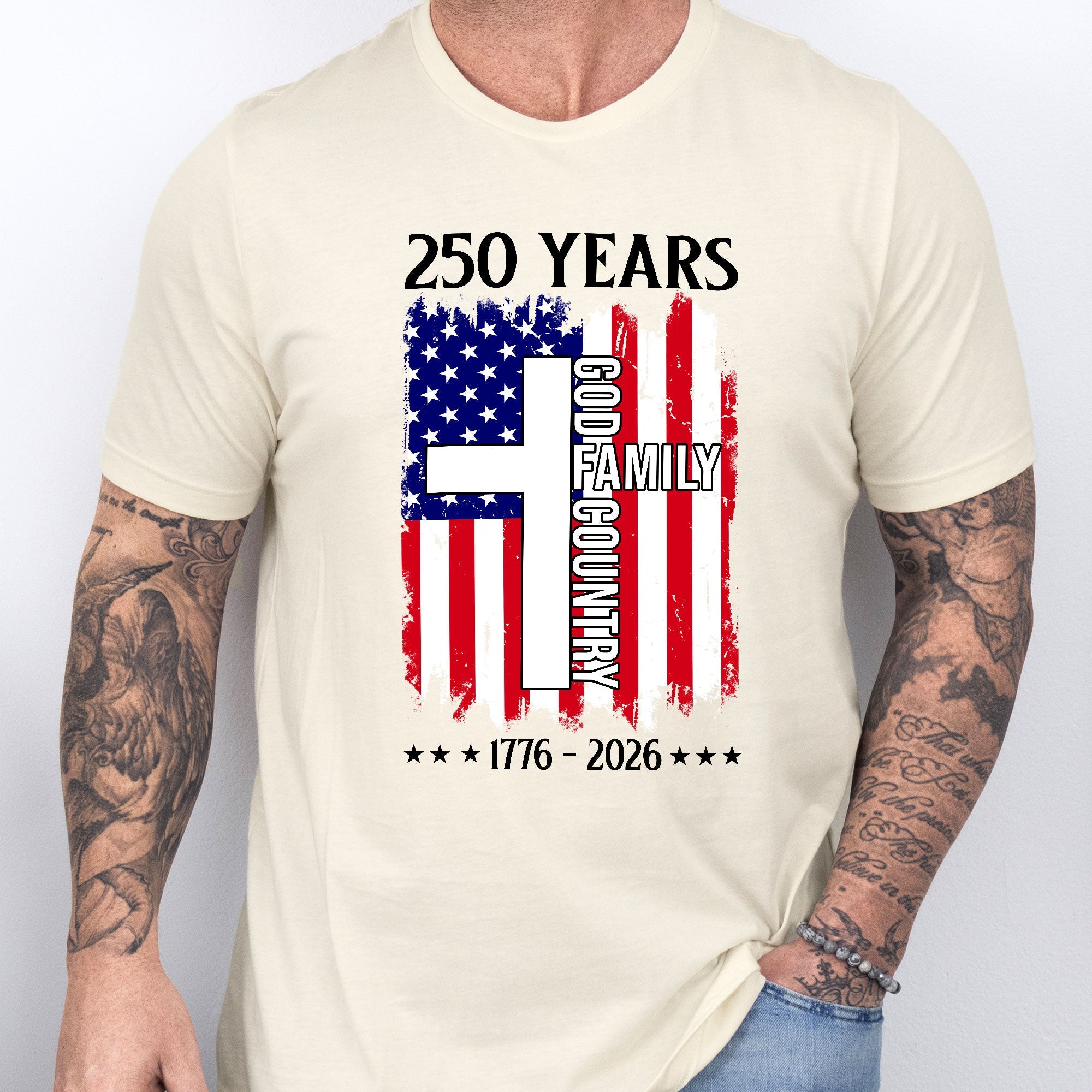 Patriot Christian 250 Years T-Shirt, USA Semiquincentennial 1776 2026 Tee