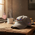 250th Anniversary USA Patriotic Washed Cap with Embroidered American Flag