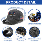 250th Anniversary USA Patriotic Washed Cap with Embroidered American Flag