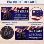 250 years Patriotic Fence Banner We The People American outdoor flag