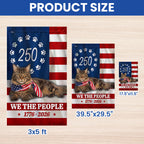 250 Years Maine Coon Cat American Flag, Patriotic Cat 1776 2026 Flag