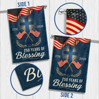 250 Years of Blessing Patriotic Christian Flag, American 1776 2026 Flag