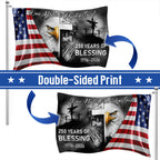 One Nation Under God Grommet Flag for 250 Years Of Blessing Decoration