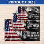 One Nation Under God Grommet Flag for 250 Years Of Blessing Decoration