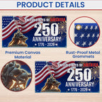 250th Anniversary USA Fence Banner 1776 2026 Patriotic outdoor Flag