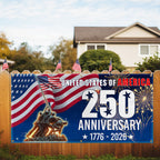 250th Anniversary USA Fence Banner 1776 2026 Patriotic outdoor Flag