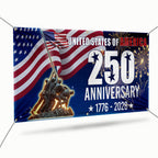 250th Anniversary USA Fence Banner 1776 2026 Patriotic outdoor Flag