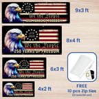 America 250th Anniversary Fence Banner We The People Patriotic Flag