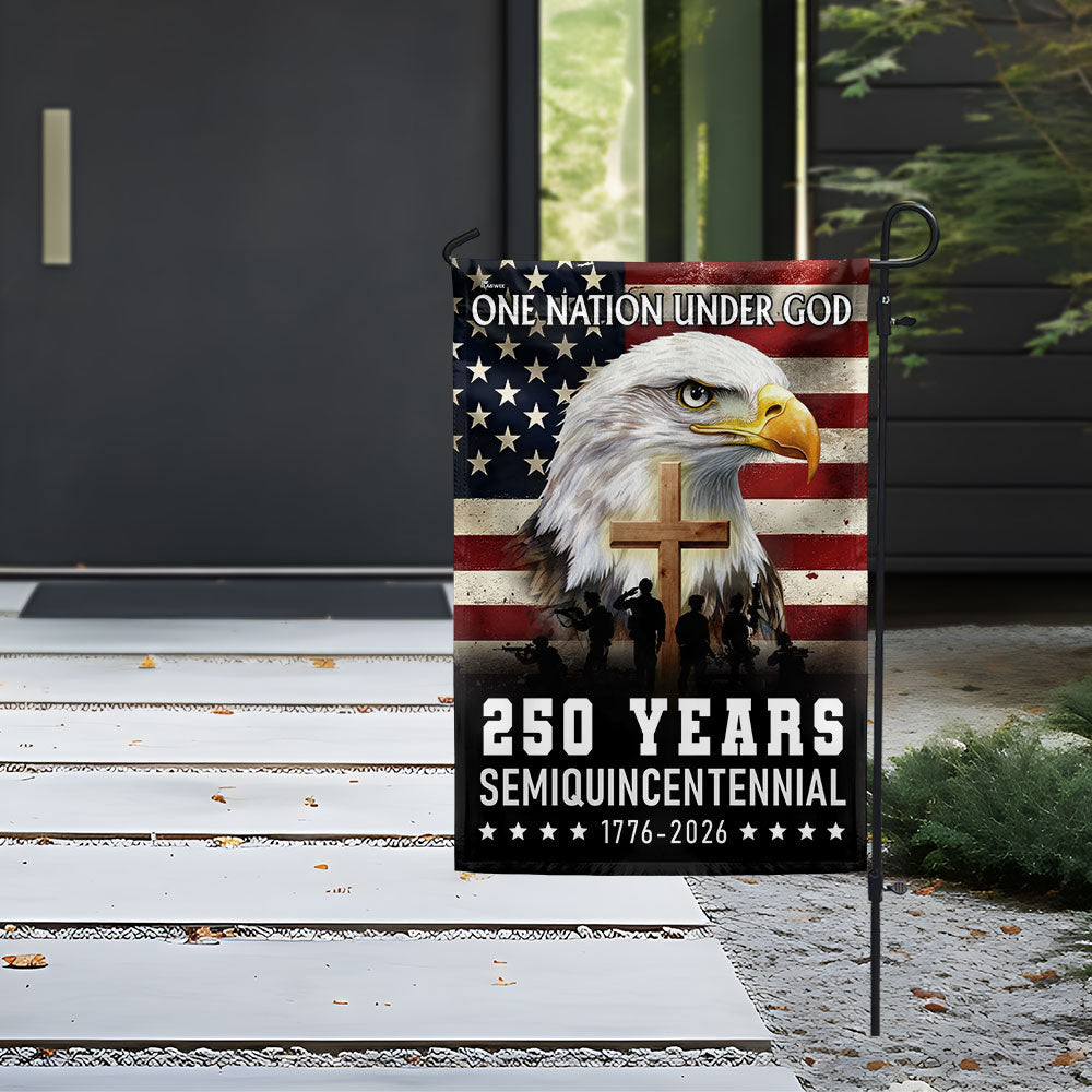 One Nation Under God 1776 2026 Semiquincentennial 250 Years American Flag