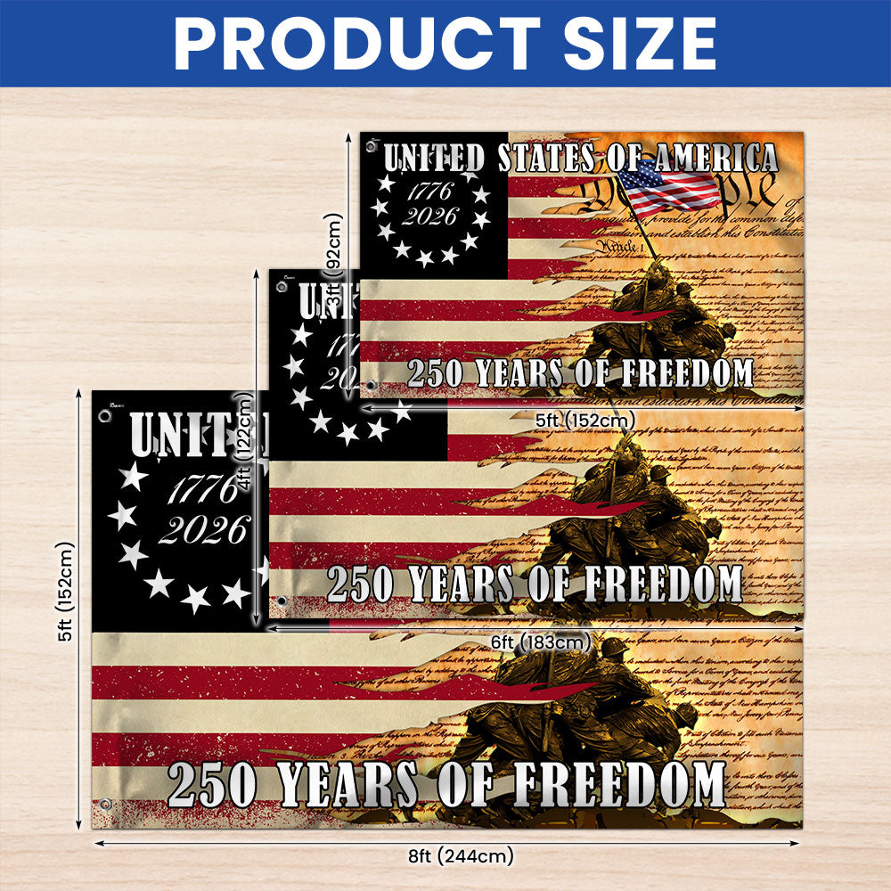 United States of America We The People Patriotic Grommet Flag for 250 Years
