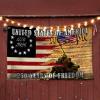 United States of America We The People Patriotic Grommet Flag for 250 Years