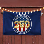 Patriotic 250 Years of America 1776 2026 Semiquincentennial Grommet Flag