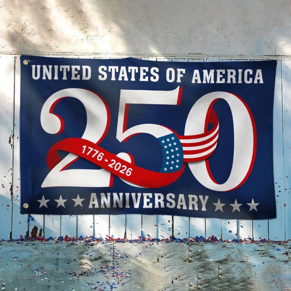 250 Years Patriotic Grommet Flag for the United States 1776 2026