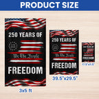 We The People 1776 2026 Distressed 250 Years of Freedom US Flag