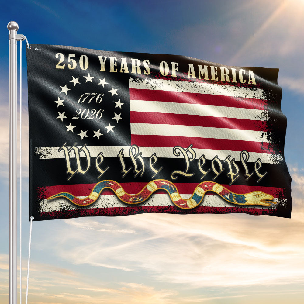 We The People 1776 2026 American Grommet Flag, 250 Years of American Heritage Patriotic