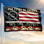 We The People 1776 2026 American Grommet Flag, 250 Years of American Heritage Patriotic