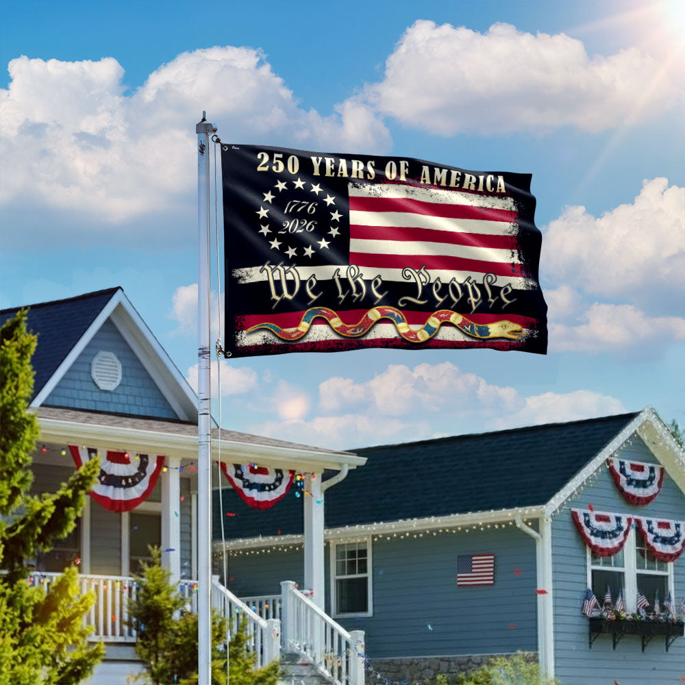 We The People 1776 2026 American Grommet Flag, 250 Years of American Heritage Patriotic