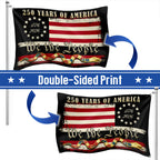 We The People 1776 2026 American Grommet Flag, 250 Years of American Heritage Patriotic