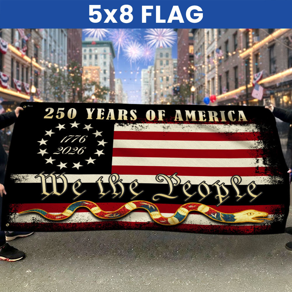 We The People 1776 2026 American Grommet Flag, 250 Years of American Heritage Patriotic