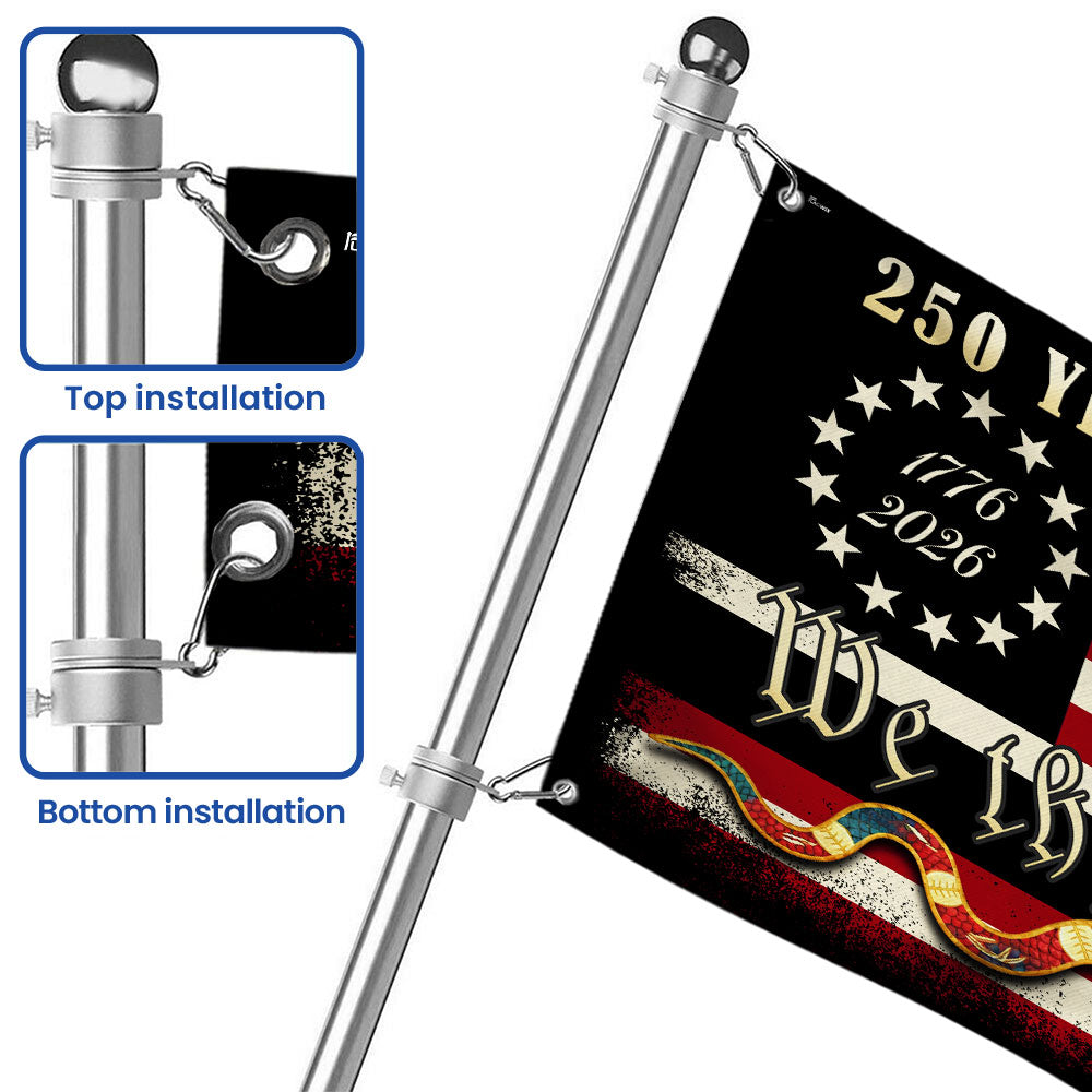We The People 1776 2026 American Grommet Flag, 250 Years of American Heritage Patriotic