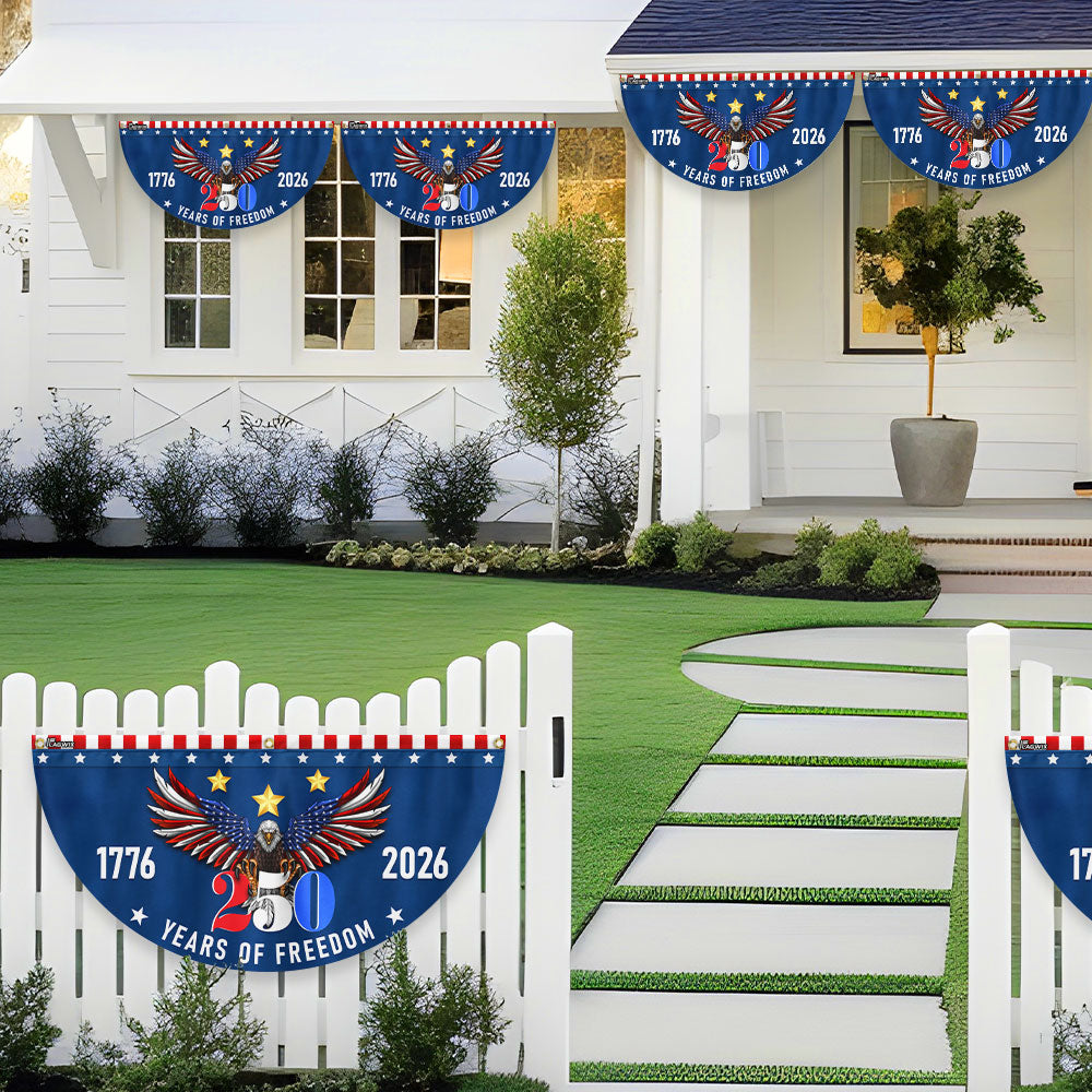 250 Years of Freedom Fan Flag Eagle for American Semiquincentennial
