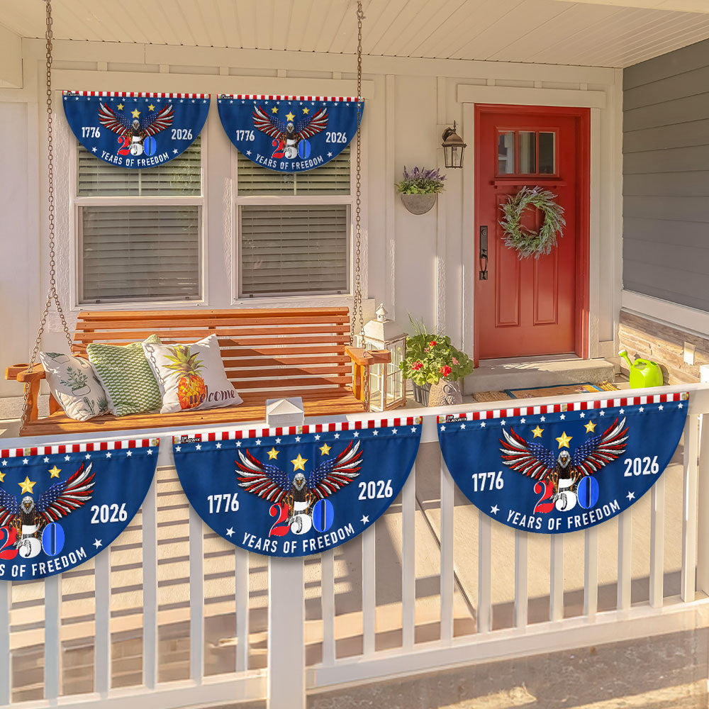250 Years of Freedom Fan Flag Eagle for American Semiquincentennial