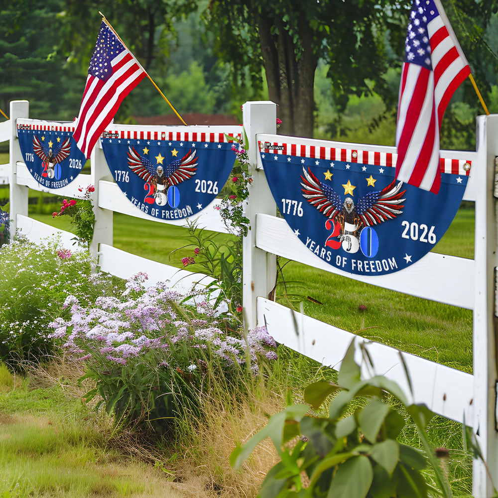 250 Years of Freedom Fan Flag Eagle for American Semiquincentennial