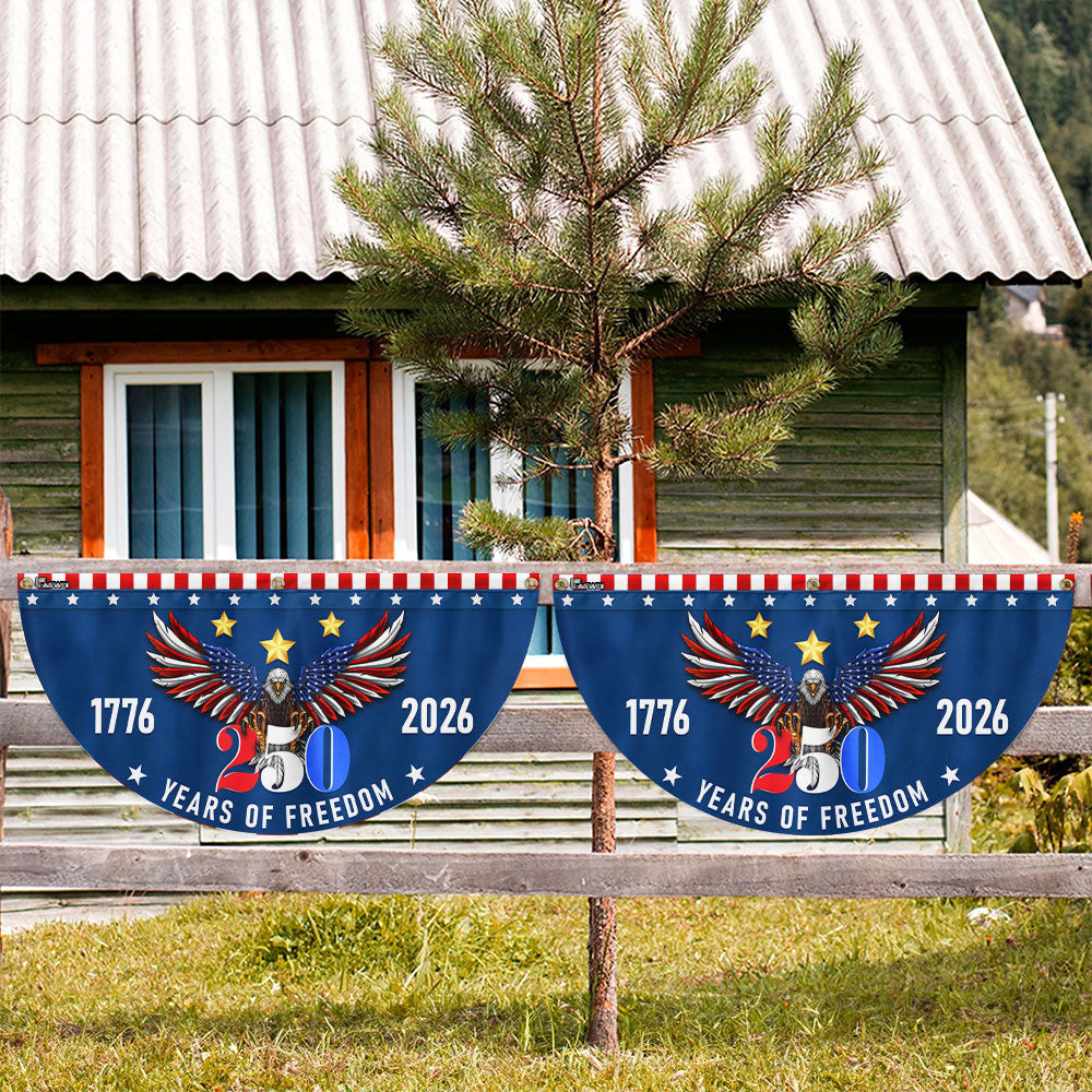 250 Years of Freedom Fan Flag Eagle for American Semiquincentennial