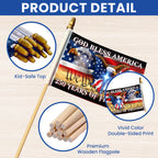 250 Years of Freedom Handheld Patriotic Flag God Bless America