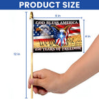 250 Years of Freedom Handheld Patriotic Flag God Bless America
