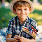 250 Years of Freedom Handheld Patriotic Flag God Bless America