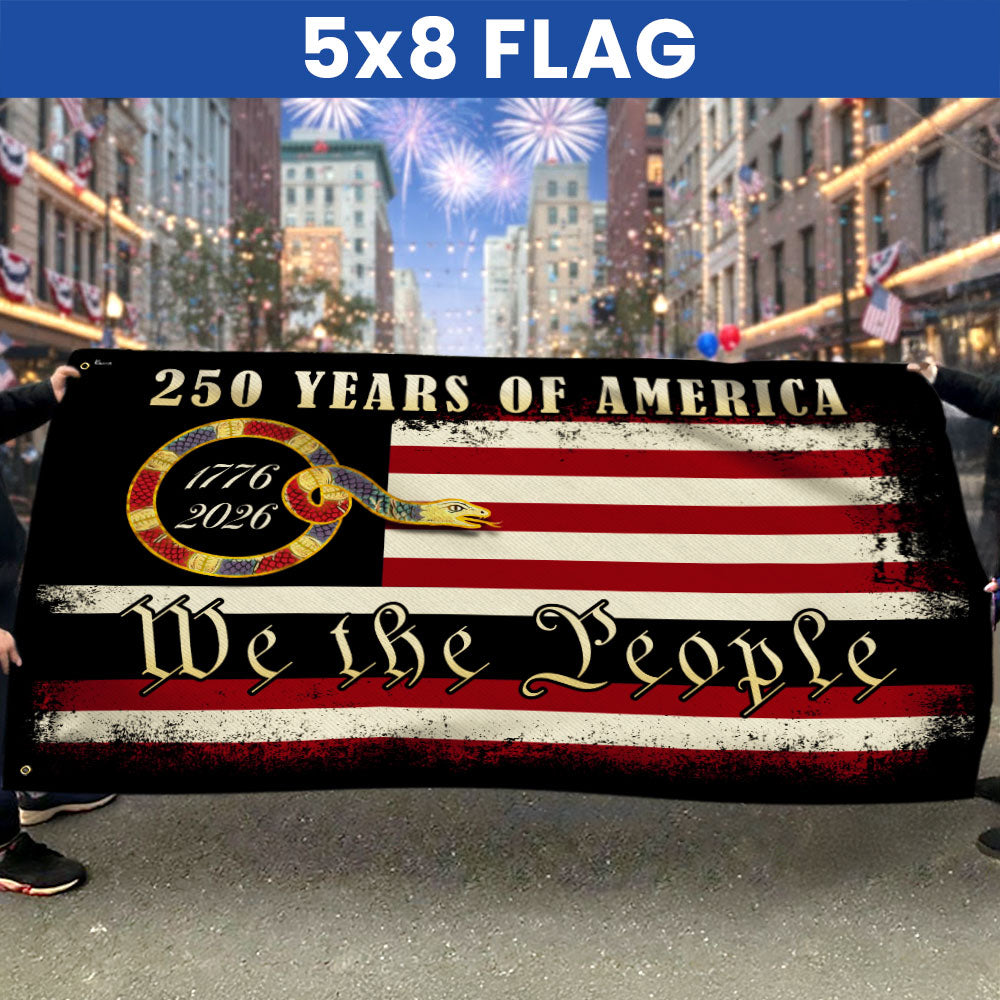 250 Years We The People Flag, 1776 American Patriotic Grommet Flag