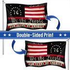 250 Years of Freedom Bennington Grommet Flag, We The People 76 Flag