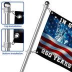 250 years of Freedom Christian Flag, In God We Trust Patriotic Grommet flag