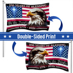 250 Years of Blessing America We The People Eagle Cross Grommet Flag