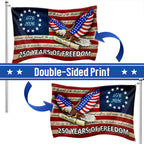 250 Years of Freedom Flag, We The People Patriotic 1776 2026 Grommet Flag