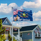 250th Anniversary Pennsylvania State with Ruffed Grouse American Grommet Flag