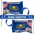 250th Anniversary Pennsylvania State with Ruffed Grouse American Grommet Flag