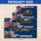 250th Anniversary Pennsylvania State with Ruffed Grouse American Grommet Flag