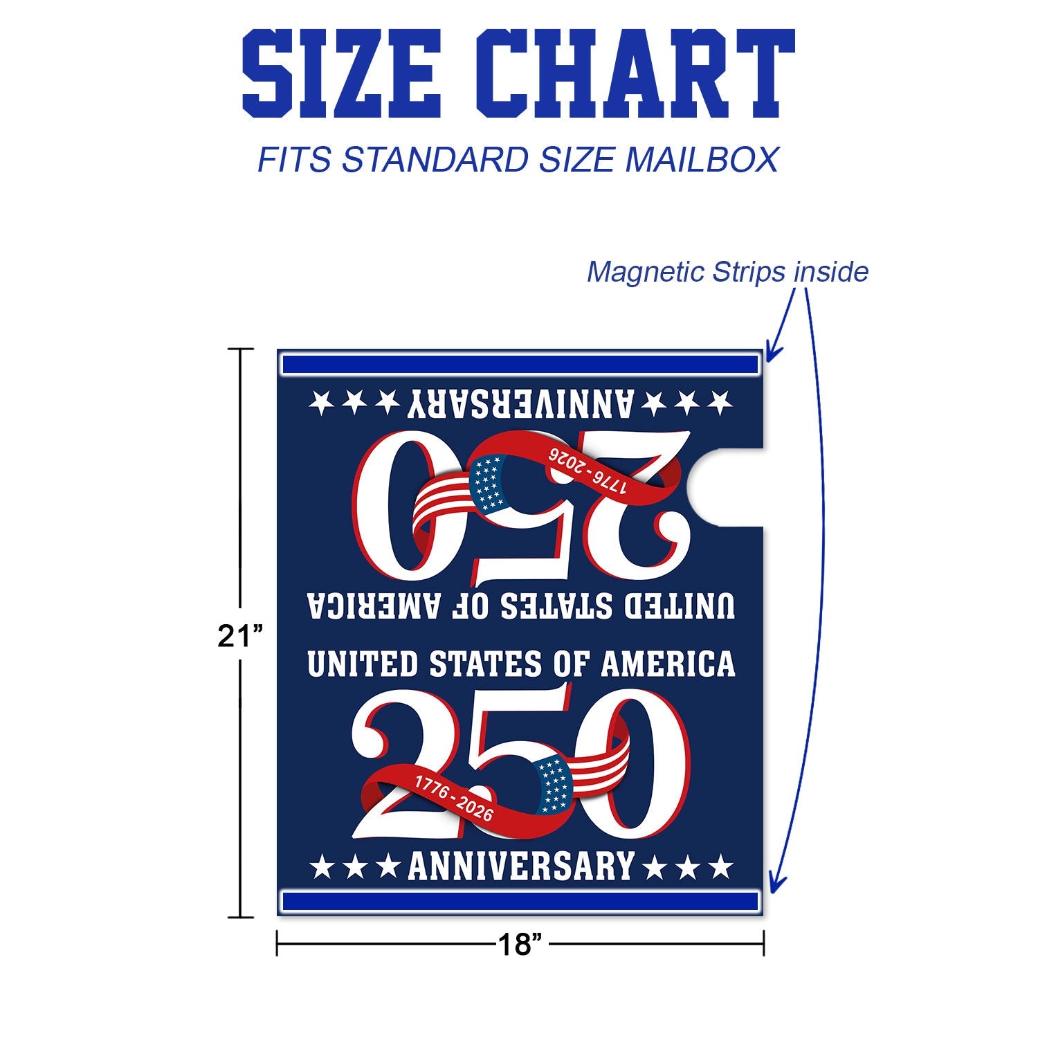 250th Anniversary United States of America Flag Patriot Mailbox Cover