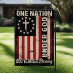 One Nation Under God 250 Years of Blessing 1776 2026 Patriotic Flag