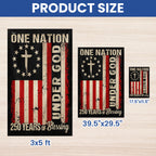One Nation Under God 250 Years of Blessing 1776 2026 Patriotic Flag