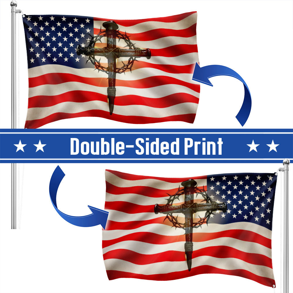 Christ America Patriot Grommet Flag, 250 Years Blessing Nation Under God