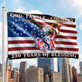 Betsy Ross 250 Years of Blessing 1776 2026 USA Patriotic Grommet Flag