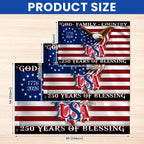 Betsy Ross 250 Years of Blessing 1776 2026 USA Patriotic Grommet Flag