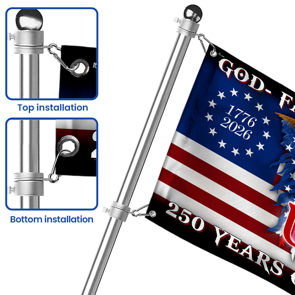 Betsy Ross 250 Years of Blessing 1776 2026 USA Patriotic Grommet Flag